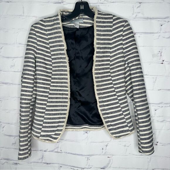 H&M size 6 navy blue striped blazer‎ - Picture 1 of 4